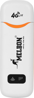 Melbon This dongle only Network area working speed Exact 5 to 10 mbps 4G Only 21.6 Mbps Data Card ,Calls not Supported(White)