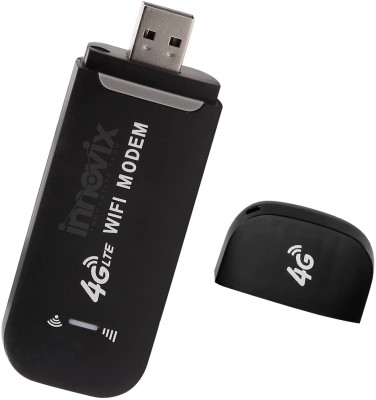INNOVIX 4G LTE Wireless USB Data card Dongle Stick with All SIM Network Support Data Card(Black)