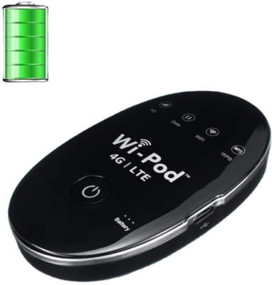 Wi-POD WD670 All Sim Supported 4G Router(Sold By IT KING) Data Card(Black)
