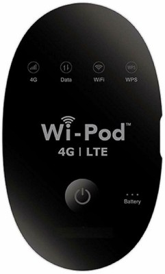 Wi-POD WD670 4G All Sim Supported 4G Router(Sold By IT KING) Data Card(Black)