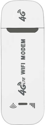 TechBox 4G LTE Wifi Mobile Hotspot Dongle , Multi SIM Support 150 Mbps Data Card ,Calls not Supported(White)