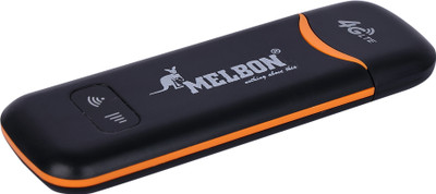 Melbon LTE WiFi USB Dongle Stick with All SIM Network Support, Plug & Play 4G Data Card 7.2 Mbps Data Card ,Calls not Supported(Black)