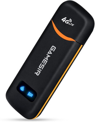 GameSir 4G LTE USB Dongle | SIM Supported | High Speed Internet for Laptop & PC 150 Mbps Data Card ,Calls not Supported(Black)