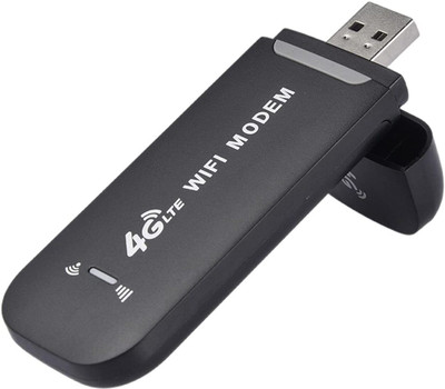 Zeorgia Multi SIM Network Support 4G LTE WiFi USB Dongle, Plug/Play 150 Mbps Data Card ,Calls not Supported(Black)
