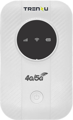 Trenzu 4G LTE Portable Hotspot Device | Pocket WiFi Dongle 5G/4G All Sim Support 150 Mbps Data Card ,Calls not Supported(White)