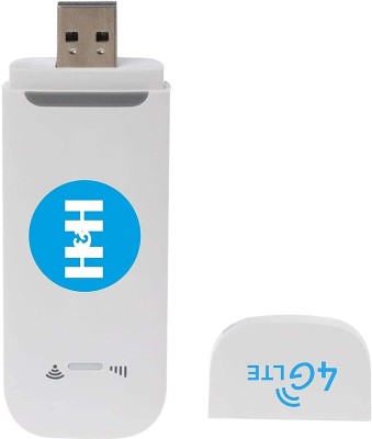 plusone H&H 4G Dongle with All sim Support |4g with WiFi Hotspot Data Card(White)