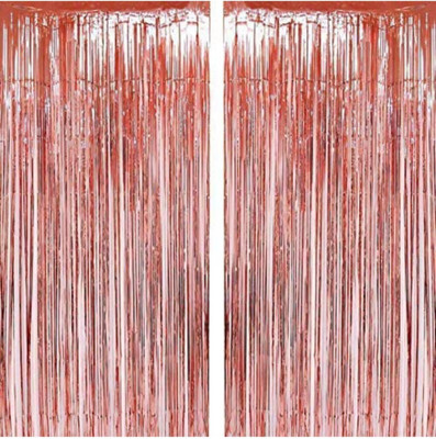 Alaina ROSEGOLD Fringe Curtains