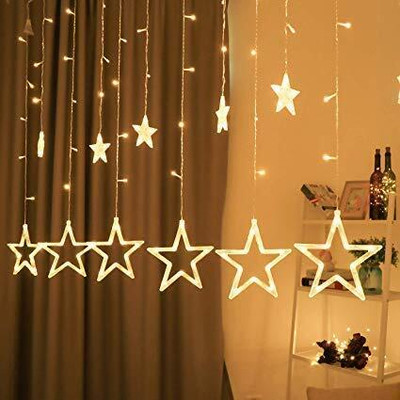 ZESTRUM 135 LEDs 2.8 m Yellow Flickering Star Rice Lights(Pack of 1)