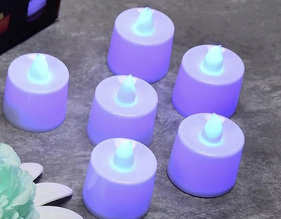 HASHA Blue, White flameless LED tea light candle for all festival decoration