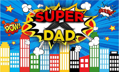 Festiko Multicolor Father's Day Backdrop