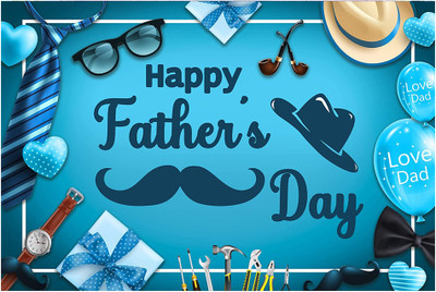 Festiko Multicolor Father's Day Backdrop