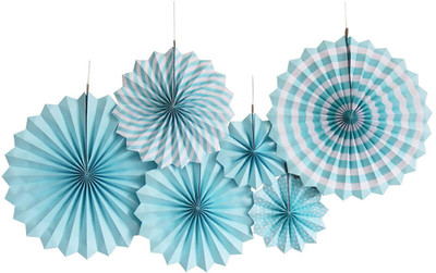 SYGA Blue Decoration Fan