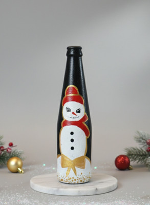 price history - Ayari Creations Christmas Snowman Decorative Bottle Candle Light | Festive Home Decor Gift Decorative Bottle