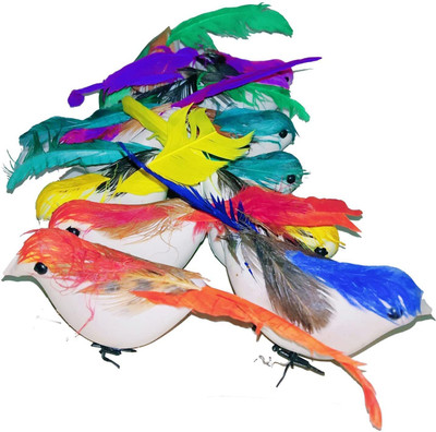 Mkmdecor Pack of 12 Decorative Feathers(4cm Synthetic Material) deal from flipkart