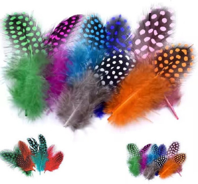 Mighty Pack of 100 Decorative Feathers(8 Synthetic Material)