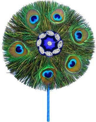 PARNAIRA Pack of 1 Decorative Feathers(Round Shape Peacock Feather)