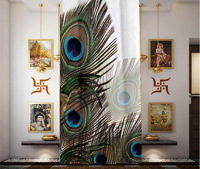 Rajmart Global Pack of 5 Decorative Feathers(5 Pcs Real Peacock Feathers, Mor Pankh for Laddu Gopal Ji Mandir Decoration Peacock Feather)