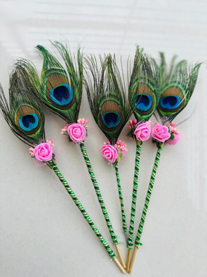 Sparnux Pack of 5 Decorative Feathers(10 Peacock Feather)