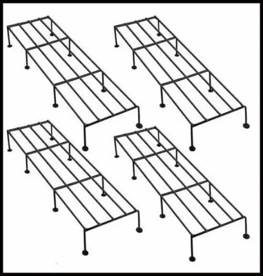JNCRAFTS SET OF 4 PLANTER STAND Plant Container Set(Pack of 4, Metal)