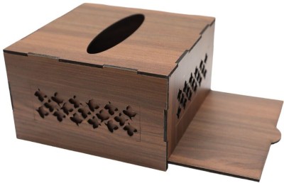 Tej Gifts Wooden Decorative Machine Laser Cut Designer MDF Multi Purpose Wood Decorative Platter(Brown)