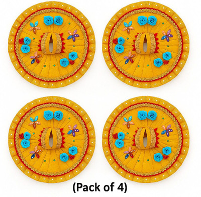 Svan Decorative Yellow Bal Gopal Vastra Combo for Daily Worship – Pack of 4 Dress(Cotton)