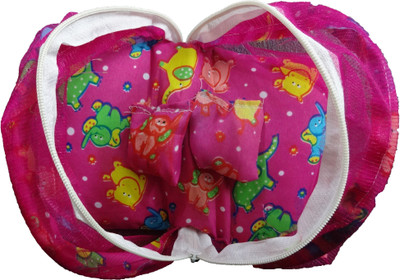 KindleCraft Laddu Gopal Mosquito Net Bed for Size 0 to 5 / Pure Cotton Super Soft Bed with Pillow Dress(Cotton)