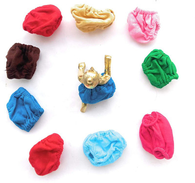 KindleCraft Laddu Gopal Ji Nappy with Grip for Size 1 / (Combo - Set of 10), CHADDI for Laddu Gopal Ji Dress(Cotton)