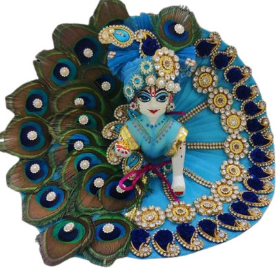 tilak shringar laddu gopal ji Janmashtami special fancy heavy dress with choli/pagdi(size1) Dress(Silk)