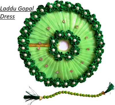 Sawri Sarkar Beautiful Handmade Designer Laddu Gopal ji/Krishna ji Dress, Size 1 Dress(Cotton)
