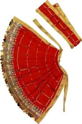 MyGodGift Navratri Special, Mata Rani 4inch red ,Devi Mata Poshak, Durga Mata Dress(Silk)