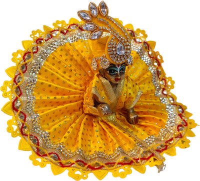 nini Laddu Gopal Ji Thakur Ji 3 NO Beautiful Designer with Pagdi Dress(Silk)