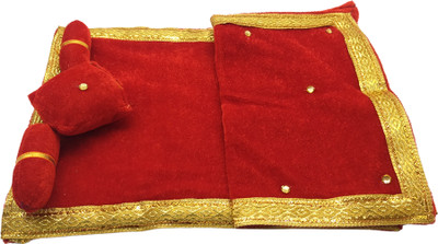 Ecommall Laddu Gopal Bed with Blanket Size no. 0 to 4 Rajai Bister Winter Woolen Bed Set Dress(Velvet)
