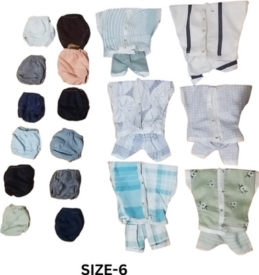 winaaya size-6 night suit and nappy combo , krishna , bhagwan ji, pack of 18 Dress(Cotton)