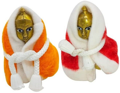 Lvi Craft Woolen Knotted Ponchu/Blaket/Sweater for kanha/Laddu Gopal Size 5 (Pack-2) Dress(Wool)