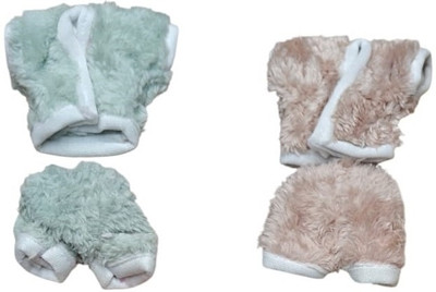 Firmus Laddu Gopal Soft fur woolen night suit for (Size-7) (Pack of 2) Dress(Wool)