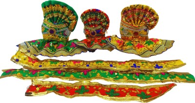 Real Craft Handmade Dress Set for 6-Inch Shree Jagannath Idol Dress(Silk)