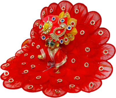 nini Laddu Gopal Ji Thakur Ji 3 NO Designer with Pagdi Dress(Silk)