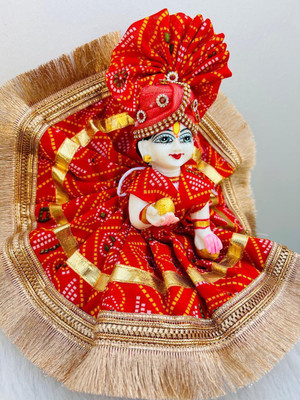 Iblay (Size 2)Laddu Gopal Summer Fancy Dress Poshak With 1 Mukut Dress(Cotton)