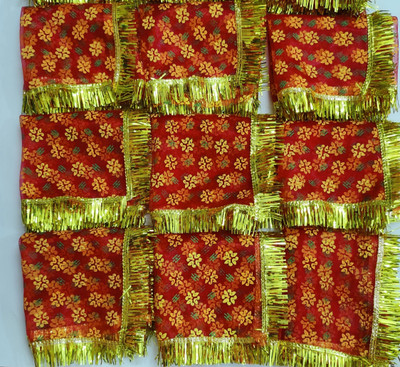 house of common MATA KI CHUNRI, KANYA POOJAN CHUNRI, DURGA MAA CHUNI, NAVRATRI ITEM Dress(Silk)