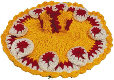 Shrisanwaliya poshak laddu gopal dress /poshak, premium woollen posak for winter with cap, size 3 to 4 no Dress(Wool)