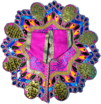 Kanha Creations Laddu Gopal Dress Stone Work Designer, 4 Number Kanha Ji Dress Daily Use Thakur Ji Dress(Silk, Cotton)