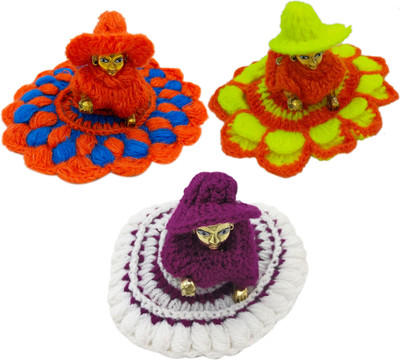 Ecommall Laddu Gopal Winter Dress Size 0 Woolen Dress for Khanaji Clothes Poshak Dress(Wool)