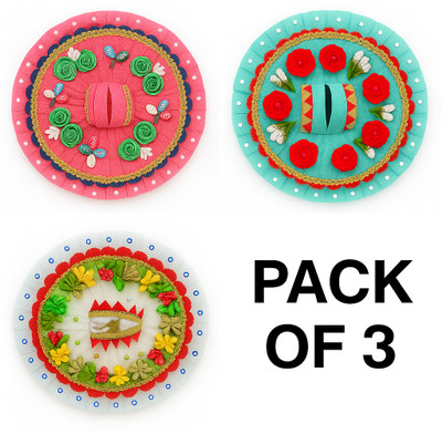Svan Festival Special Vastra - Pink & White Floral Ladoo Gopal Dress (Pack of 3 Dress(Cotton)
