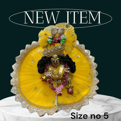 KANHAFASHION size no 5 laddu gopal ji poshak handmade dress Dress(Silk)