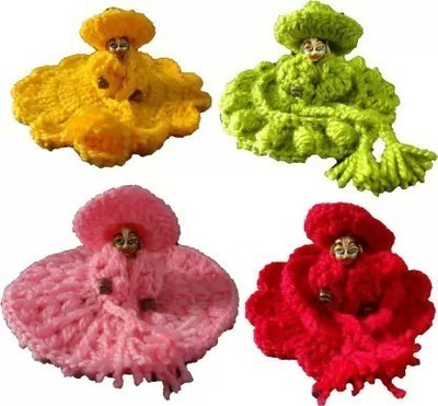 Lvi Craft Laddu Gopal ji Clothes 4 woolen poshak multicolor size 3 Dress(Wool)