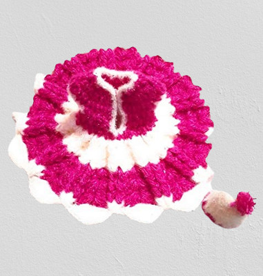 FUTUREZ KEY Laddu Gopal Woollen Poshak with Cap Beautiful Pink & White - 1 - 2 Winter Dress(Wool)