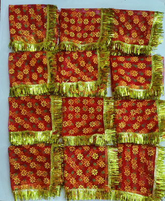 Ritya Creation MATA KI CHUNRI, KANYA POOJAN CHUNRI, DURGA MAA CHUNI, NAVRATRI ITEM Dress(Silk)