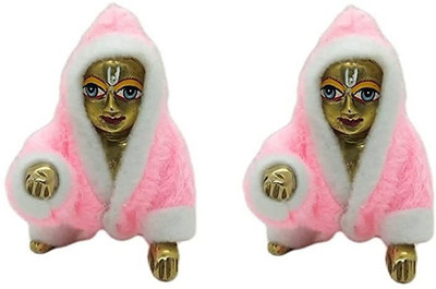 Firmus Laddu GopalJi Woollen Monkey Winter Night Suit for Krishna Idol Size-3 Pack of 2 Dress(Cotton)