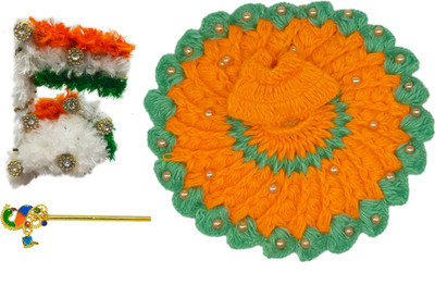 Ecommall Laddu Gopal Winter Dress Size 0 Woolen Clothes, Pagdi, Poshak Sweater Combo Dress(Wool)