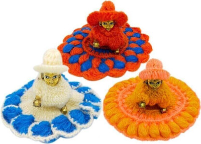 gofii laddu gopal dress for winter size 0 number(woolen dress), Multicolor & Design Dress(Wool)